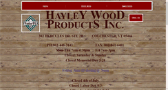 Desktop Screenshot of hayleywoodproducts.com