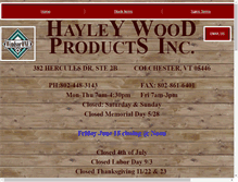 Tablet Screenshot of hayleywoodproducts.com